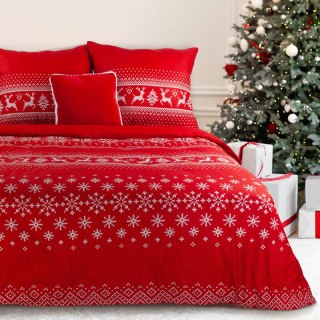 KOMPLET POŚCIELI ŚWIATECZNEJ NOEL02 160 X 200 CM CZERWONY
