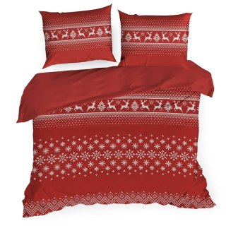 KOMPLET POŚCIELI ŚWIATECZNEJ NOEL02 160 X 200 CM CZERWONY