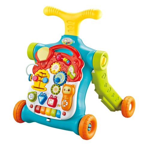Chodzik Pchacz Hulajnoga Stolik Edukacyjny Panel Interaktywny 5w1 Kolorowy LEAN Toys
