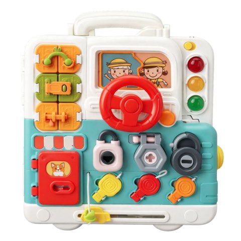 Interaktywna Książka Tablica Edukacyjna Manipulacyjna Światła Dźwięki 16el. LEAN Toys