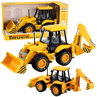 Koparka Budowlana Ładowarka Spychacz Napęd Światła Dźwięki Żółta LEAN Toys