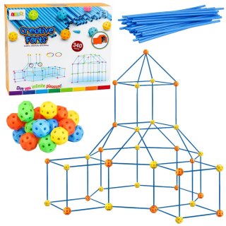 Zestaw Kreatywny Rurki Konstrukcyjne Do Budowania Przestrzennego 340 el. LEAN Toys