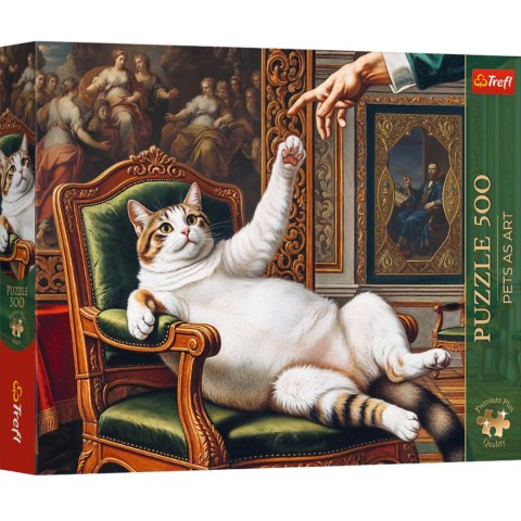 Puzzle - 500 - Premium Plus - Pets as Art: Jego Puszysta Wysokość - Trefl 37627 Trefl Puzzle