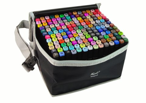 Zestaw Markery Alkoholowe Dwustronne W Torbie Pisaki Flamastry 168 szt. LEAN