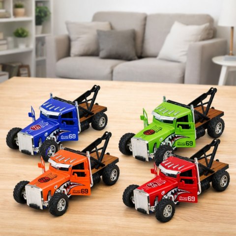 Autko Klasyczne Z Napędem Pull-Back Metalowe Otwierane Drzwi 1:32 Mix LEAN TOYS