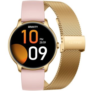 SMARTWATCH DAMSKI GRAVITY GT31-1 - AMOLED, DODATKOWY PASEK (sg052a) Gravity