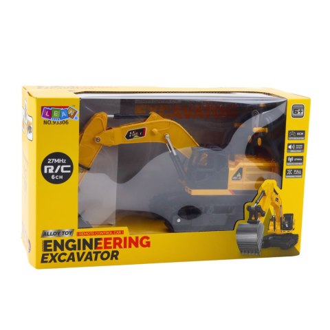 Koparka Gąsienicowa Zdalnie Sterowana RC Dźwięki 6CH 27MHz LEAN Toys