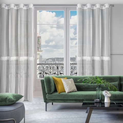 FIRANA GOTOWA ELIANA 140 X 260 CM BIAŁY