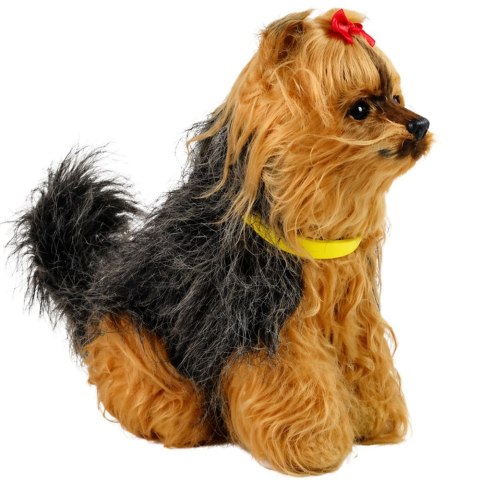 Interaktywny Pies Piesek Yorkshire terrier York Pluszowy Szczeka Rusza Ogonem LEAN Toys