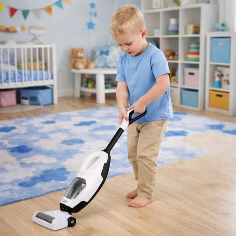 Odkurzacz Dla Dzieci Zabawkowy Pionowy Ręczny 2w1 Funkcja Ssania Dźwięki LEAN Toys