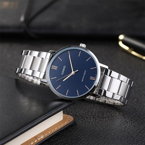 ZEGAREK MĘSKI CASIO MTP-VT01D-2B (zd165n) + BOX Casio