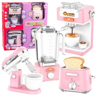 Zestaw Małego AGD Dla Dzieci Roboty Kuchenne Na Baterie Światła Dźwięki LEAN Toys