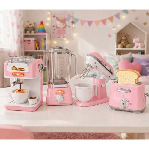 Zestaw Małego AGD Dla Dzieci Roboty Kuchenne Na Baterie Światła Dźwięki LEAN Toys