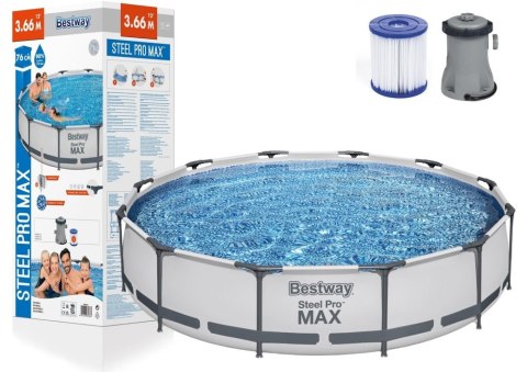 Basen Stelażowy 366 x 76 cm Bestway 56416 Bestway