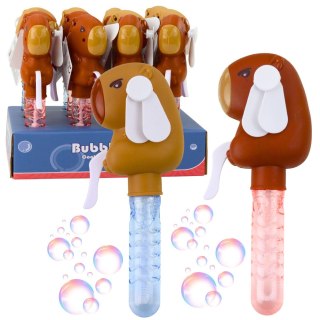 Bańki Mydlane Kapibara Wiatraczek 2w1 Różdżka 3 Oczka Do Baniek 19cm Mix LEAN TOYS