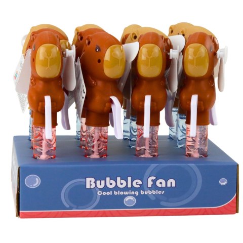 Bańki Mydlane Kapibara Wiatraczek 2w1 Różdżka 3 Oczka Do Baniek 19cm Mix LEAN TOYS