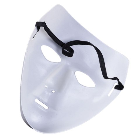 Maska Anonim Karnawałowa Halloweenowa Na Gumce Biała Czerwona LEAN TOYS