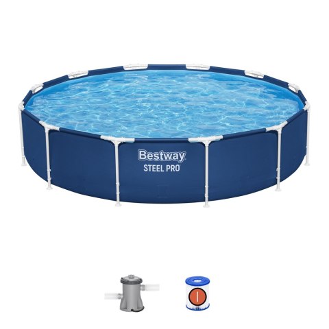 Basen ogrodowy stelażowy 366 x 76 cm zestaw Bestway 56681 Bestway