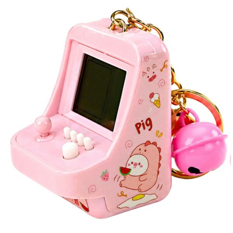 Gra Elektroniczna Tetris Kieszonkowa Brelok Różowa LEAN TOYS