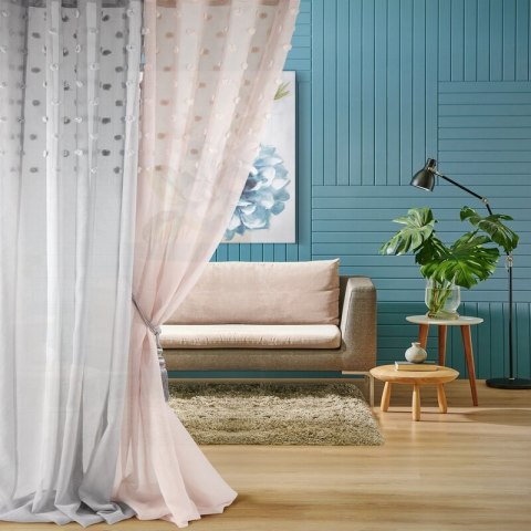 ZASŁONA GOTOWA D91 STELLA 140 X 250 CM SREBRNY