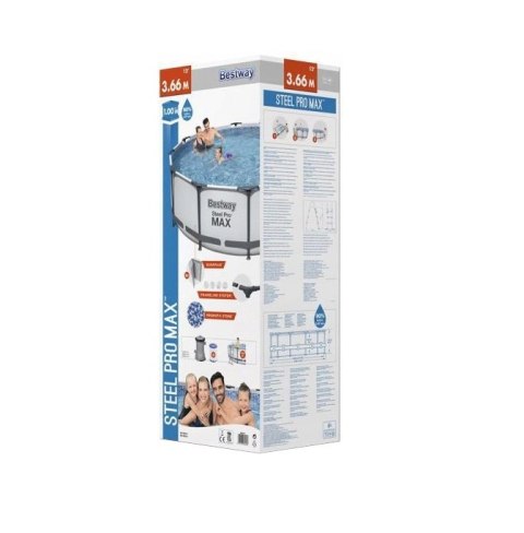Basen Ogrodowy Stelażowy 366 x 100 cm Bestway 56418 Bestway