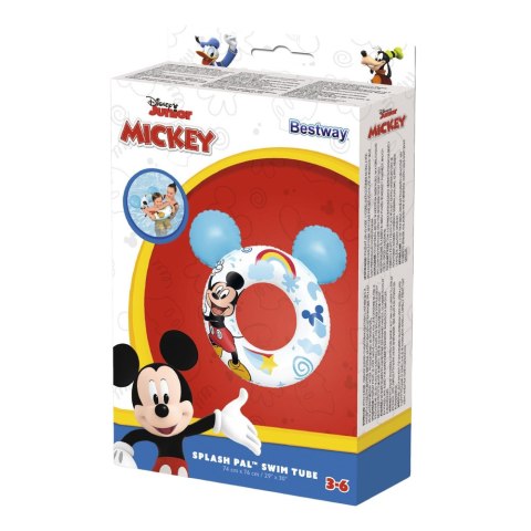 Koło Dmuchane Dla Dzieci Mickey Mouse Z Uszami Niebieskie Bestway 9102K Bestway