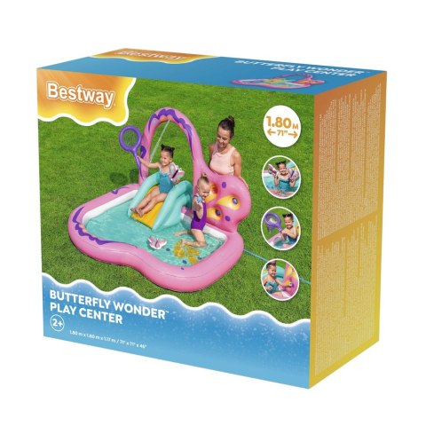 Wodny Plac Zabaw Ze Zjeżdżalnią Motyl Różowy Akcesoria Bestway 53175 Bestway