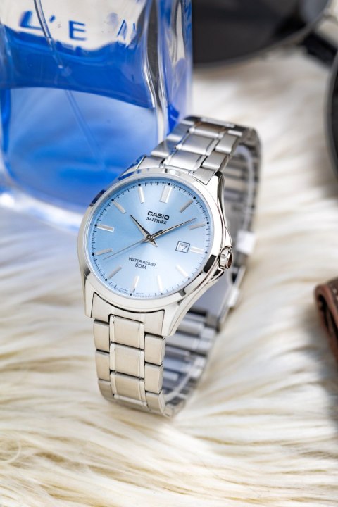 Zegarek Męski Casio MTS-115D-2A2V + BOX (zd292b) SZAFIR Casio