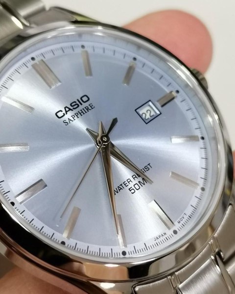 Zegarek Męski Casio MTS-115D-2A2V + BOX (zd292b) SZAFIR Casio