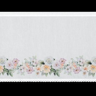 FIRANA GOTOWA FLOWERY NA TAŚMIE 150 X 60 CM BIAŁY