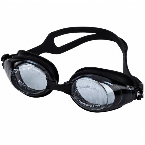 Okulary Do Pływania Regulowane Powłoka Anti Fog Ochrona UF Czarne Etui LEAN