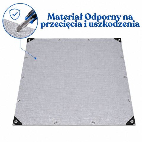 Plandeka Wodoodporna Folia Zbrojona Ochronna Przeciwdeszczowa 200 x 400 cm LEAN