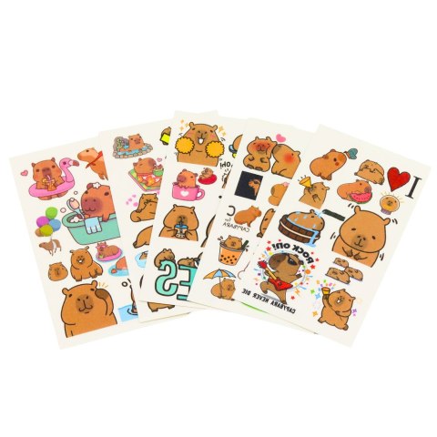 Zestaw Tatuaże Tymczasowe Zmywalne Dla Dzieci Kapibara 10 Arkuszy LEAN Toys