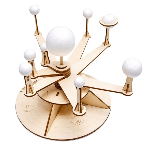Drewniany Model Układu Słonecznego Planety DIY Zestaw Edukacyjny LEAN Toys