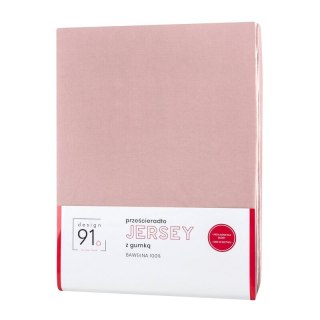 PRZEŚCIERADŁO Z GUMKĄ JERSEY D91 JASNORÓŻOWY