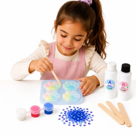 Zestaw Kreatywny DIY Do Tworzenia Gniotków Gniotek Kocia Łapka 44 el. LEAN Toys
