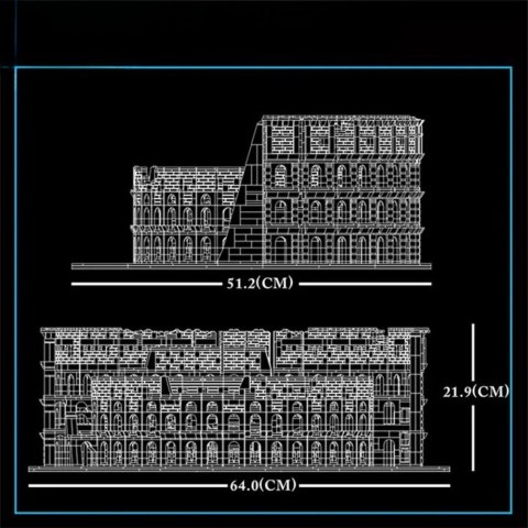 Klocki Konstrukcyjne Architektoniczne Koloseum Rzymskie 6466 el. LEAN Toys
