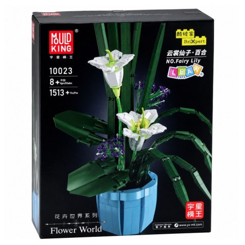Klocki Konstrukcyjne Kompozycja Kwiaty Białe Lilie W Doniczce 1513 el. LEAN Toys