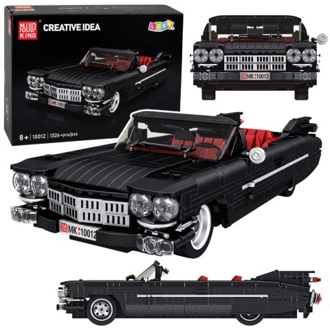 Klocki Konstrukcyjne Samochód Klasyczny Cabrio Cadi-Elrado Czarny 1324 el. LEAN Toys