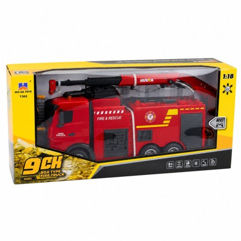 Wóz Strażacki z Dźwigiem i Armatką Wodną Zdalnie Sterowany RC Huina 1:18 BestToys