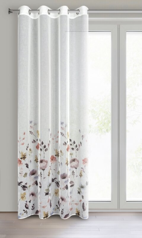 ZASŁONA GOTOWA D91 LAVIN 140 X 250 CM BIAŁY