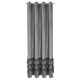 ZASŁONA GOTOWA CHARLOTTE1 NA TAŚMIE 140 X 250 CM STALOWY