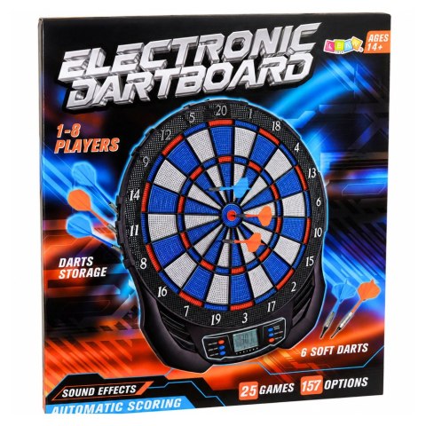 Gra Zręcznościowa Elektroniczna Tarcza Dart LCD 25 Gier 176 Wariantów LEAN Toys