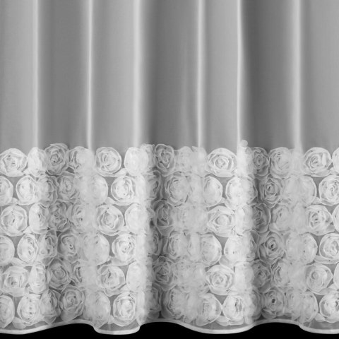 ZASŁONA GOTOWA ROSES 3 NA TAŚMIE 350 X 270 CM BIAŁY