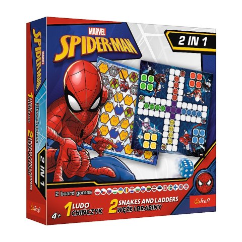 Gra planszowa 2w1 Chińczyk Węże i drabiny Spider-Man Trefl 02419 Trefl Gry