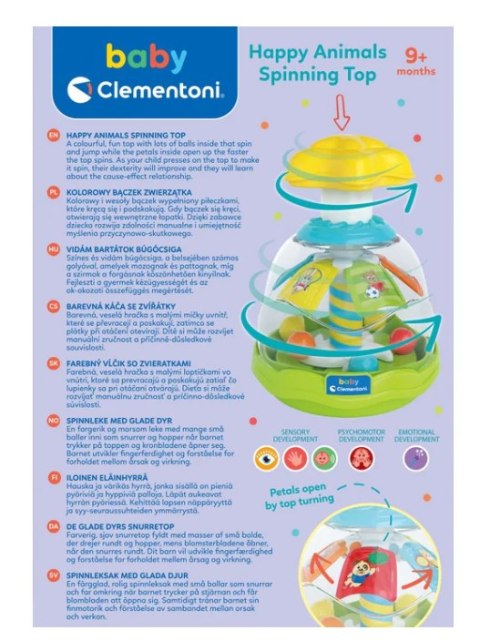 Kolorowy Bączek Zwierzątka Kuleczki Clementoni 17945 Clementoni