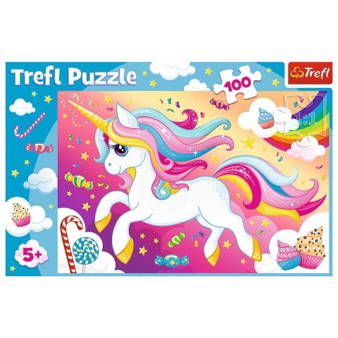 Puzzle - 100 - Piękny jednorożec - Trefl 16386 Trefl Puzzle