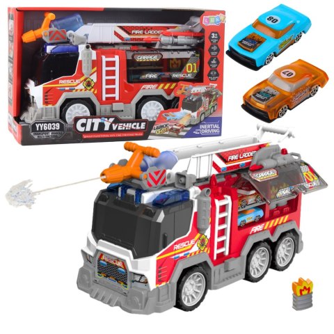 Wóz Strażacki Straż Pożarna Napęd Ruchome Elementy Światła Dźwięki LEAN Toys