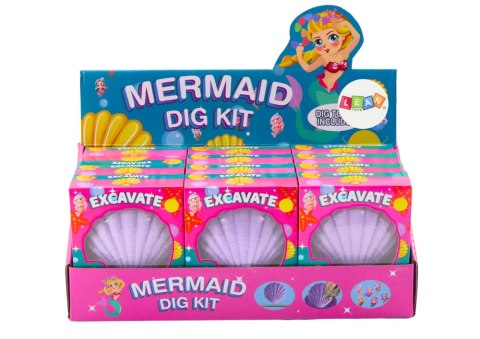 Zestaw Archeologiczny Syrenka W Muszelce Dłuto Pędzelek LEAN TOYS