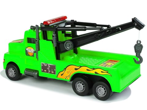 Auto Ciężarówka Holownik Pomoc Drogowa 1:10 Lina Zielona LEAN Toys